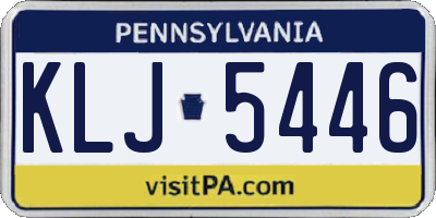 PA license plate KLJ5446