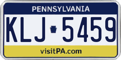 PA license plate KLJ5459