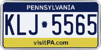 PA license plate KLJ5565