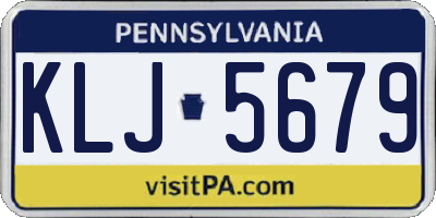 PA license plate KLJ5679