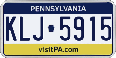 PA license plate KLJ5915