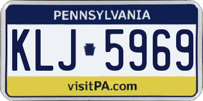PA license plate KLJ5969