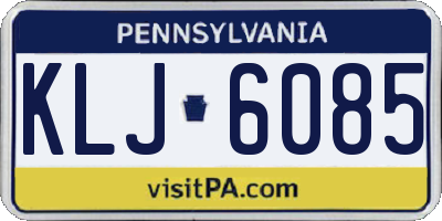 PA license plate KLJ6085