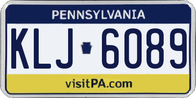 PA license plate KLJ6089