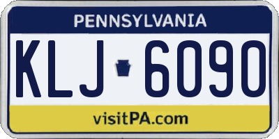 PA license plate KLJ6090