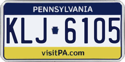 PA license plate KLJ6105