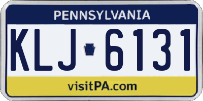 PA license plate KLJ6131