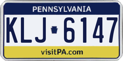 PA license plate KLJ6147