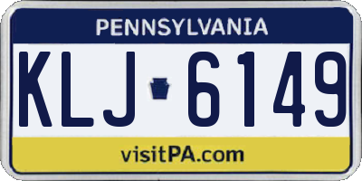 PA license plate KLJ6149