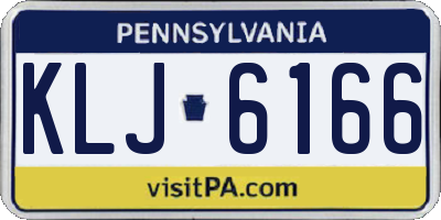 PA license plate KLJ6166
