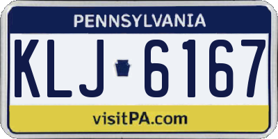 PA license plate KLJ6167