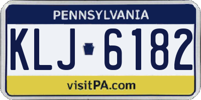 PA license plate KLJ6182
