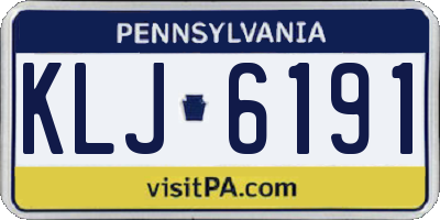 PA license plate KLJ6191