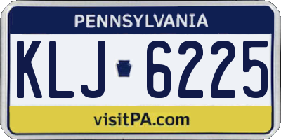 PA license plate KLJ6225