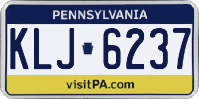 PA license plate KLJ6237