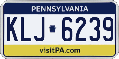 PA license plate KLJ6239