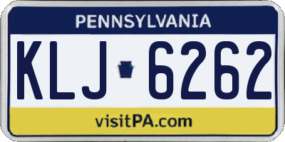 PA license plate KLJ6262