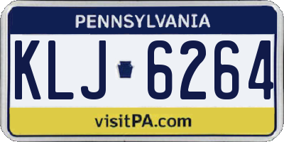 PA license plate KLJ6264