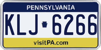 PA license plate KLJ6266