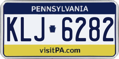 PA license plate KLJ6282