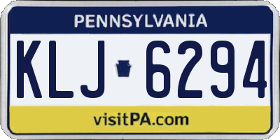 PA license plate KLJ6294