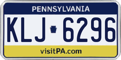PA license plate KLJ6296