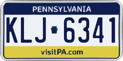 PA license plate KLJ6341