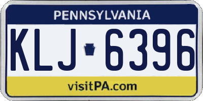 PA license plate KLJ6396