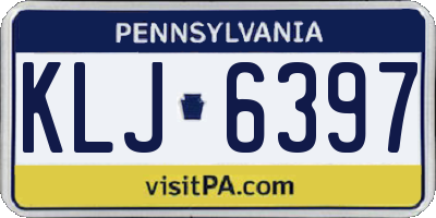 PA license plate KLJ6397