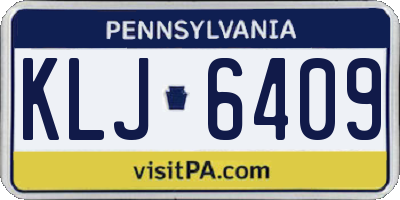 PA license plate KLJ6409