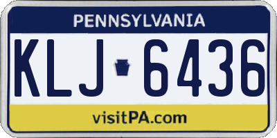 PA license plate KLJ6436