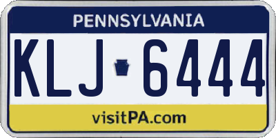 PA license plate KLJ6444