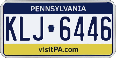 PA license plate KLJ6446