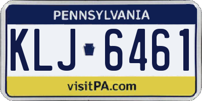 PA license plate KLJ6461