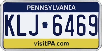 PA license plate KLJ6469