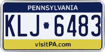 PA license plate KLJ6483