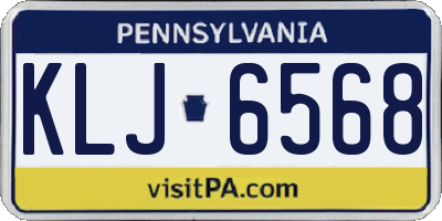 PA license plate KLJ6568