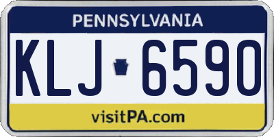 PA license plate KLJ6590