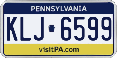 PA license plate KLJ6599