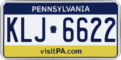 PA license plate KLJ6622