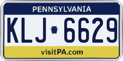 PA license plate KLJ6629