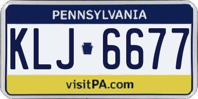 PA license plate KLJ6677