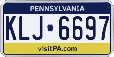 PA license plate KLJ6697
