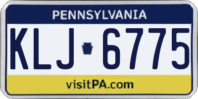 PA license plate KLJ6775