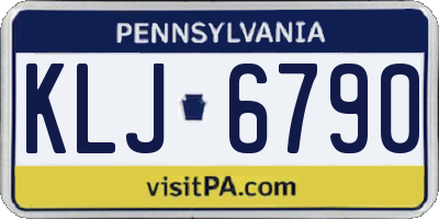 PA license plate KLJ6790