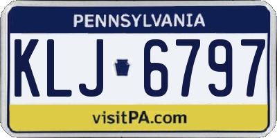 PA license plate KLJ6797
