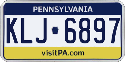 PA license plate KLJ6897