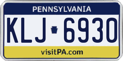 PA license plate KLJ6930