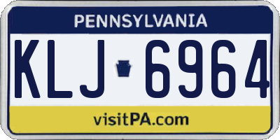 PA license plate KLJ6964