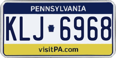 PA license plate KLJ6968